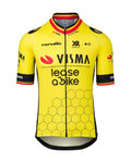 RAPIDGEAR Kolesarski dres s kratkimi rokavi - TEAM VISMA BELGIUM CHAMPION 2025 - rumena