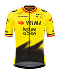 RAPIDGEAR Kolesarski dres s kratkimi rokavi - REPLICA VISMA 2026 FORMER BELGIAN CHAMPION - rumena/črna