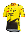 RAPIDGEAR Kolesarski dres s kratkimi rokavi - REPLICA VISMA 2026 FORMER BELGIAN CHAMPION - rumena/črna