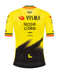RAPIDGEAR Kolesarski dres s kratkimi rokavi - REPLICA VISMA 2026 FORMER BELGIAN CHAMPION - rumena/črna