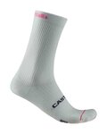 CASTELLI Kolesarske klasične nogavice - GIRO LOGO 18 - bela