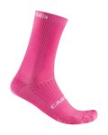 CASTELLI Kolesarske klasične nogavice - GIRO LOGO 18 - rožnata