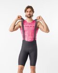 CASTELLI Kolesarske kratke hlače z naramnicami - GIRO TROFEO 2 - siva