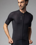 ALÉ Kolesarski dres s kratkimi rokavi - COLOR BLOCK PRAGMA - črna