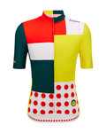SANTINI Kolesarski dres s kratkimi rokavi - TDF COMBO - večbarvno