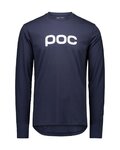 POC Kolesarska  majica z dolgimi rokavi - TEE LS - modra