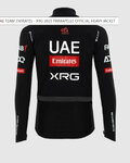 PISSEI Kolesarska  podaljšana jakna - UAE TEAM EMIRATES - XRG 2025 GIACCA PRIMAPELLE OFFICIAL - črna