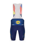 SANTINI Kolesarske kratke hlače z naramnicami - LIDL TREK 2025 - modra