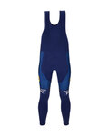SANTINI Kolesarske dolge hlače z naramnicami - LIDL TREK 2025 - modra