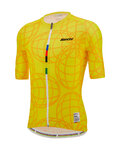 SANTINI Kolesarski dres s kratkimi rokavi - UCI GOODWOOD 1982 - rumena