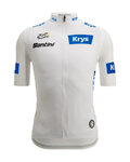 SANTINI Kolesarski dres s kratkimi rokavi - TOUR DE FRANCE - WHITE JERSEY - bela
