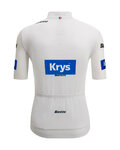 SANTINI Kolesarski dres s kratkimi rokavi - TOUR DE FRANCE - WHITE JERSEY - bela