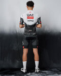 PISSEI Kolesarski dres s kratkimi rokavi - UAE TEAM EMIRATES 2025 REPLICA - bela/črna