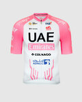 PISSEI Kolesarski dres s kratkimi rokavi - UAE TEAM EMIRATES REPLICA GIRO D'ITALIA 2024 - bela/rožnata