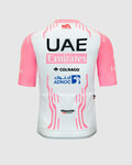 PISSEI Kolesarski dres s kratkimi rokavi - UAE TEAM EMIRATES REPLICA GIRO D'ITALIA 2024 - bela/rožnata