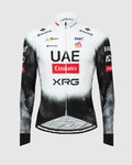 PISSEI Kolesarski dres z dolgimi rokavi zimski - UAE TEAM EMIRATES - XRG 2025 REPLICA - bela/črna