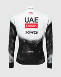PISSEI Kolesarski dres z dolgimi rokavi zimski - UAE TEAM EMIRATES - XRG 2025 REPLICA - bela/črna