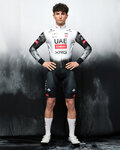 PISSEI Kolesarski dres z dolgimi rokavi zimski - UAE TEAM EMIRATES - XRG 2025 REPLICA - bela/črna