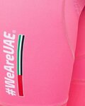 PISSEI Kolesarske kratke hlače z naramnicami - UAE TEAM EMIRATES 2024 REPLICA SANREMO - GIRO 24 - rožnata