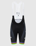 PISSEI Kolesarske kratke hlače z naramnicami - TADEJ POGACAR WORLD CHAMP REPLICA - črna