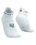 COMPRESSPORT Kolesarske nizke nogavice - PRO RACING SOCKS V4.0 RUN - bela