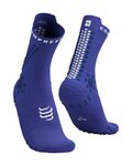 COMPRESSPORT Kolesarske klasične nogavice - PRO RACING SOCKS V4.0 TRAIL - modra