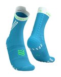 COMPRESSPORT Kolesarske klasične nogavice - PRO RACING SOCKS V4.0 TRAIL - modra