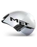 MET Kolesarska čelada - CODATRONCA - bela/srebrna