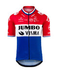 AGU Kolesarski dres s kratkimi rokavi - JUMBO-VISMA 2021 - modra/bela/rdeča