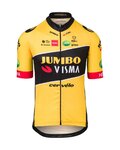 AGU Kolesarski dres s kratkimi rokavi - JUMBO-VISMA 2022 - črna/rumena