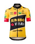 AGU Kolesarski dres s kratkimi rokavi - JUMBO-VISMA 22 KIDS - rumena/črna