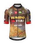 AGU Kolesarski dres s kratkimi rokavi - JUMBO-VISMA 2022 - rjava/modra/rumena/črna/rdeča