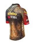 AGU Kolesarski dres s kratkimi rokavi - JUMBO-VISMA 2022 - rjava/modra/rumena/črna/rdeča