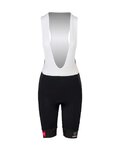 AGU Kolesarske kratke hlače z naramnicami - JUMBO-VISMA 23 LADY - črna