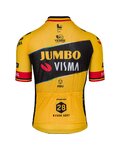 AGU Kolesarski dres s kratkimi rokavi - JUMBO-VISMA 2023 WOUT VAN AERT - črna/rumena