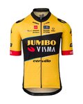AGU Kolesarski dres s kratkimi rokavi - JUMBO-VISMA 2023 JONAS VINGEGAARD - črna/rumena