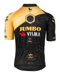 AGU Kolesarski dres s kratkimi rokavi - JUMBO-VISMA VELODROME TDF 2023 - rumena/črna