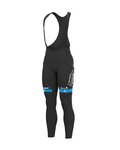 ALÉ Kolesarske dolge hlače z naramnicami - BAHRAIN VICTORIOUS 2023 - črna
