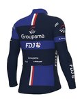 ALÉ Kolesarski dres z dolgimi rokavi zimski - GROUPAMA FDJ 2023 - modra