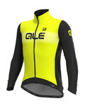 ALÉ Kolesarska  podaljšana jakna - LOGO DWR STRETCH - črna/rumena