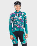 ALÉ Kolesarski zimski set - FIORI LADY WINTER - črna/zelena