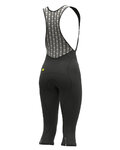 ALÉ Kolesarske 3/4 hlače z naramnicami - ESSENTIAL LADY WNT - črna