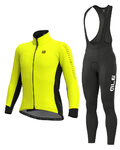 ALÉ Kolesarska  zimska jakna in hlače - FONDO WINTER - črna/rumena