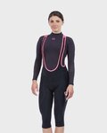 ALÉ Kolesarske 3/4 hlače z naramnicami - ESSENTIAL LADY WNT - črna