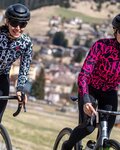 ALÉ Kolesarski dres z dolgimi rokavi zimski - SOLID RIDE LADY WNT - črna/rožnata