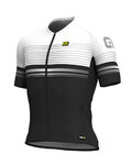 ALÉ Kolesarski dres s kratkimi rokavi - SLIDE - črna/bela
