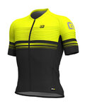 ALÉ Kolesarski dres s kratkimi rokavi - SLIDE - rumena/črna