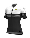 ALÉ Kolesarski dres s kratkimi rokavi - SLIDE LADY - črna/bela
