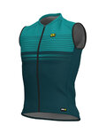 ALÉ Kolesarski dres brez rokavov - SLIDE - modra/zelena
