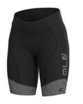 ALÉ Kolesarske kratke hlače brez naramnic - MASTER LADY - bela/črna